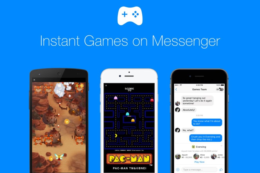 Facebook introduce gli Istant Games su Messenger